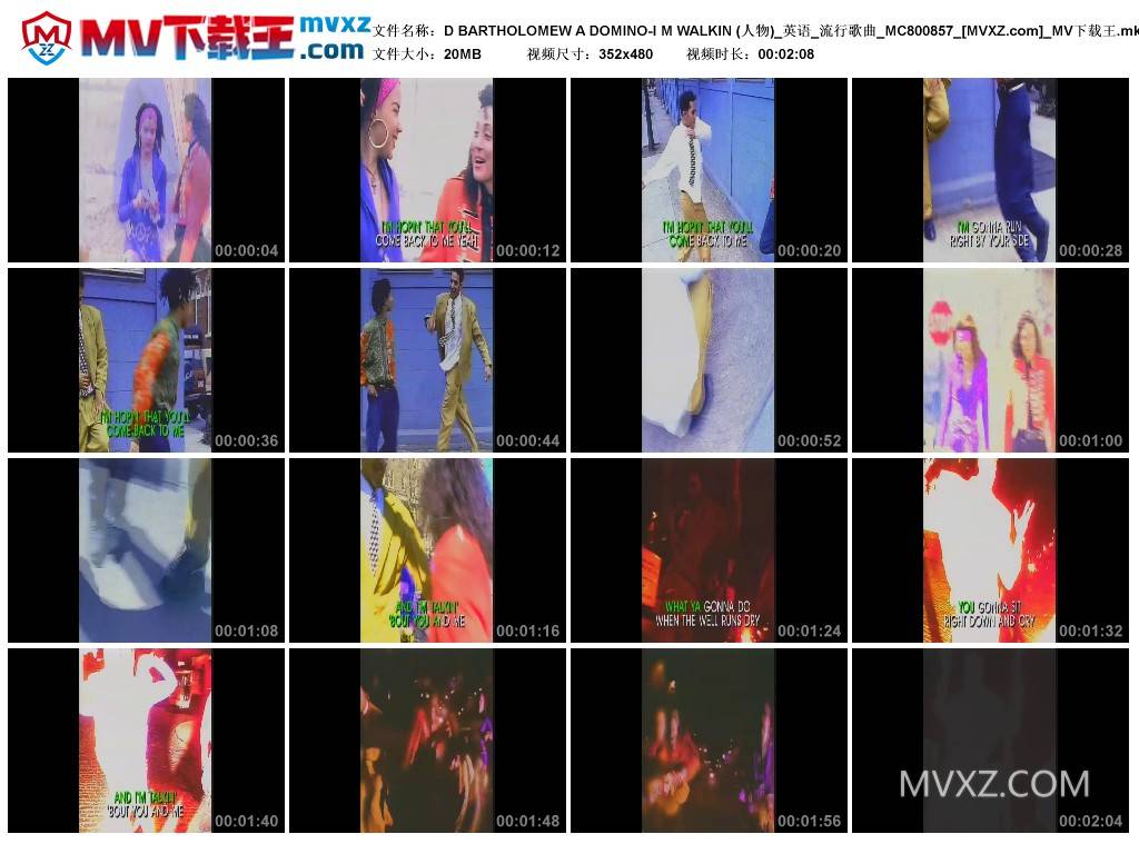 D BARTHOLOMEW A DOMINO-I M WALKIN (人物)_英语_流行歌曲_MC800857